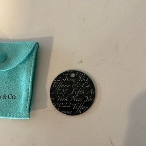 Tiffany & co onyx necklace pendant